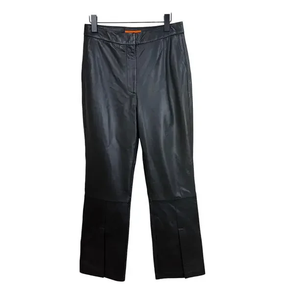 REISS x McLaren F1 Team Lottie Slit Front Leather Pants - Picture 9 of 16
